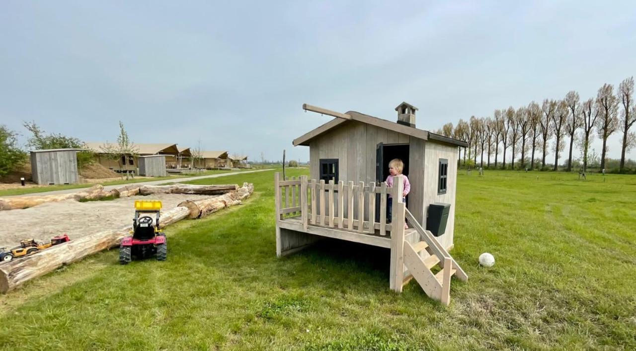 De Hazelaarshof Luxe Glampingtent Bij Natuurgebied De Millingerwaard Kekerdom Exterior photo